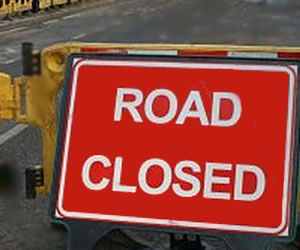 Road Closed sign