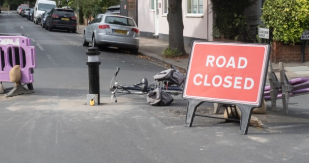 Aftermath of collision with bollard. ©Ken Rake Worldwide Images Ltd