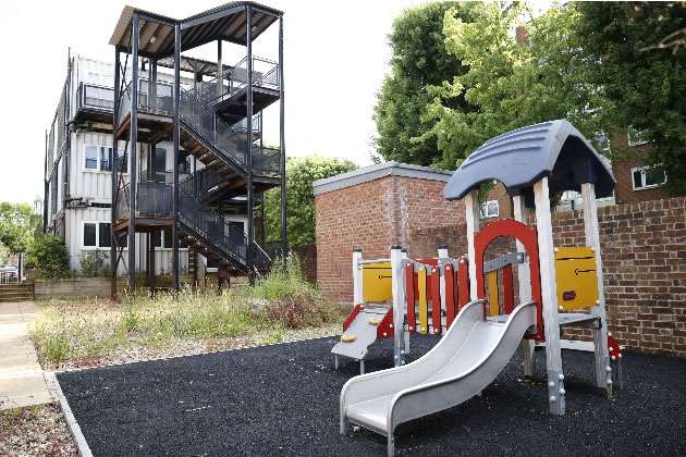 The play area at Marston Court