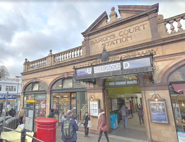 Barons Court tube station