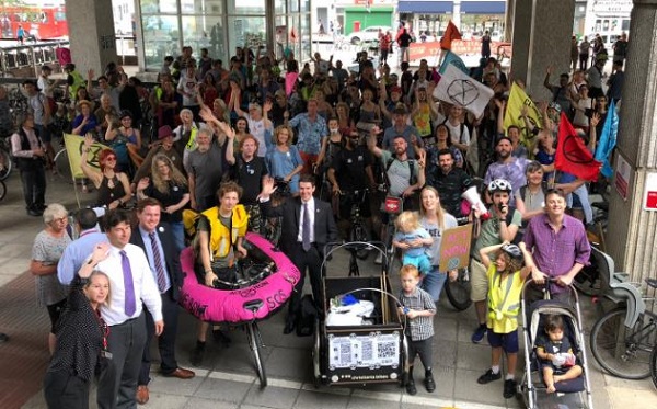 Extinction Rebellion activists at Hammersmith Town Hall