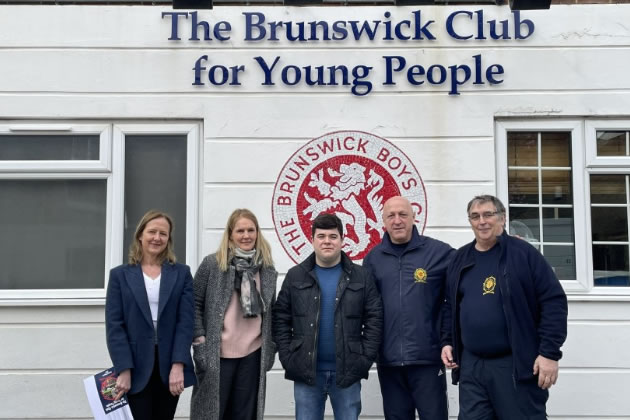 Staff at the Brunswick Club in Fulham which has also had funding withdrawn 