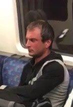 Image of man police wish to speak to about assault on Central Line train