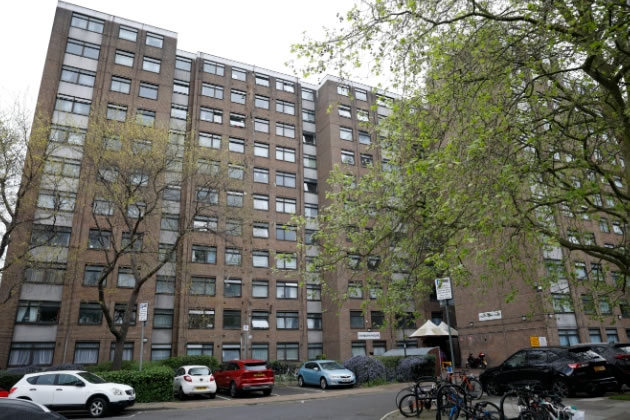 Fairburn House in Hammersmith, where Sacha lives with her three young girls in a mouldy flat