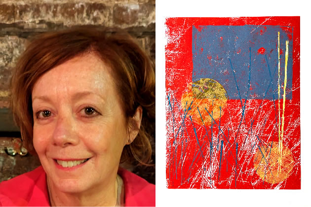 Louise Richards and an example of her work 