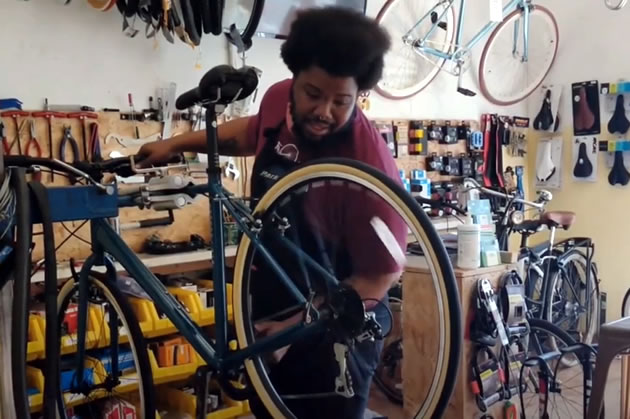 Abandoned bikes are upcycled in the Fulham shop