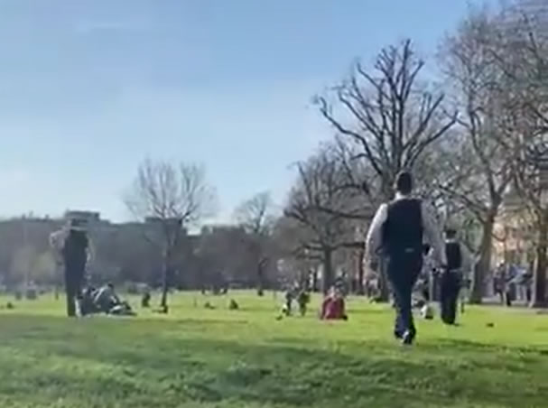 Local Police Clear Sunbathers from Shepherd's Bush Green 