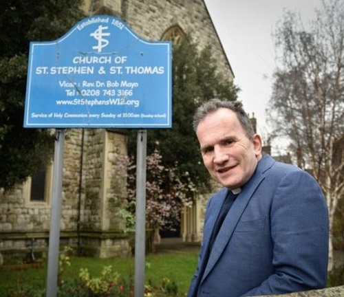 Rev Bob Mayo who is leaving Shepherd's Bush