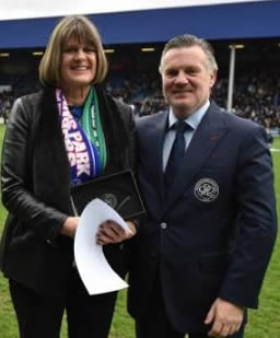 Julie Wilkins, honoured at QPR