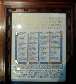 WW1 Memorial at St Stephen's in Shepherd's Bush