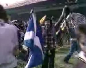 High Spirits from Scottish fans in 1977 at Wembley