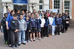 Children from Wormholt Park Primary School in Shepherd's Bush