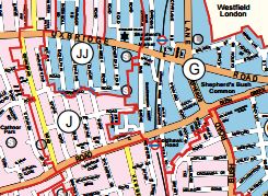 Parking zones in Shepherd's Bush